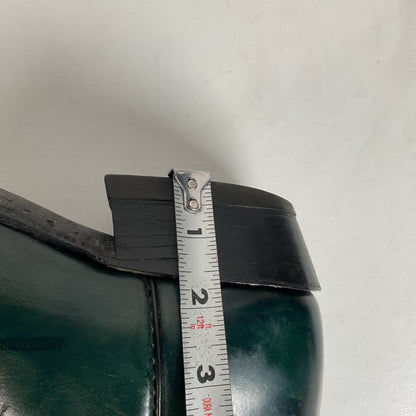 Vintage 1960s Tony Lama Emerald Green Cowboy Boots 10 E Distressed Gold Label