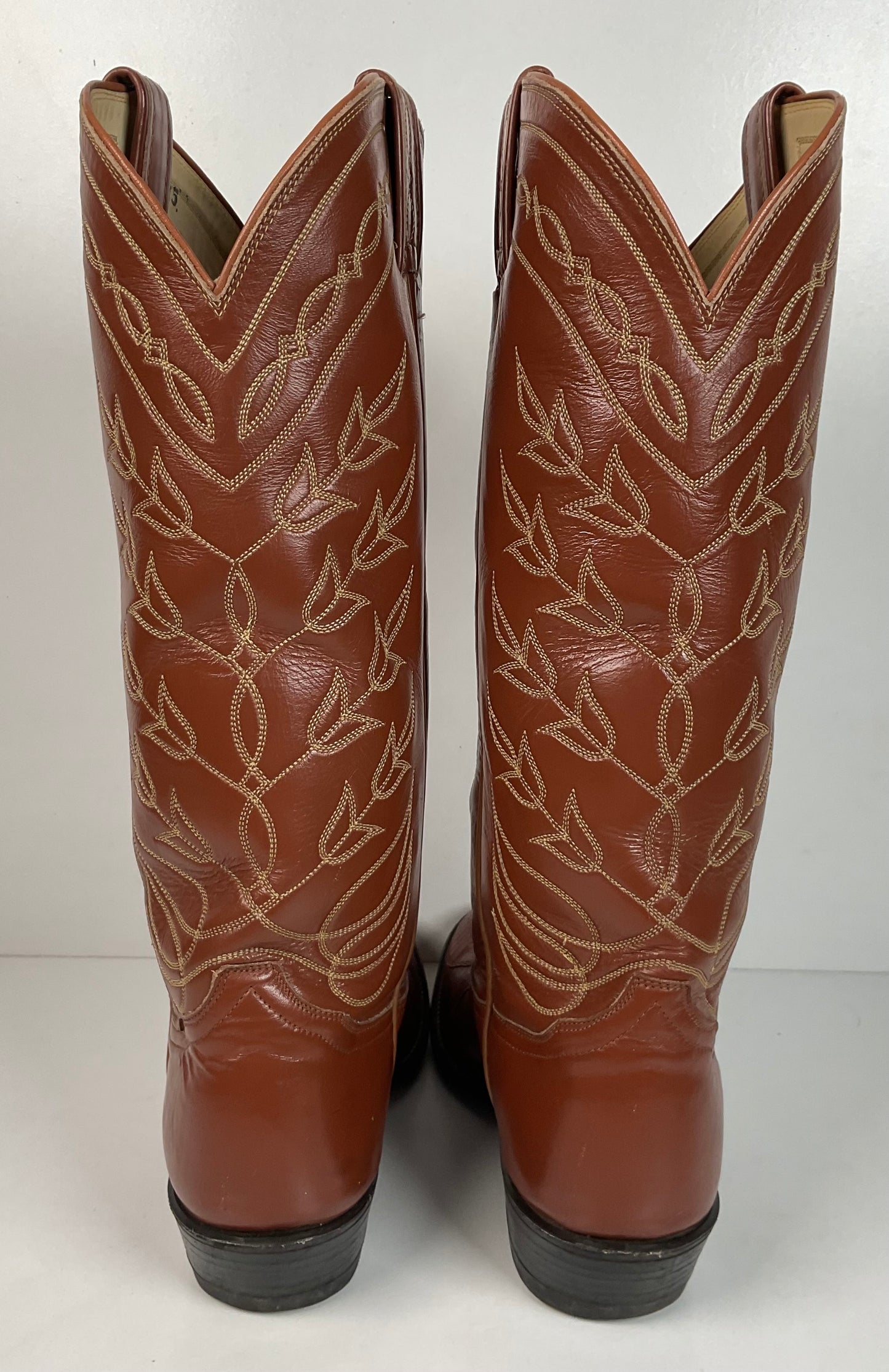 Vintage Tony Lama Gold Label Cowgirl Boots 7.5 C Lizard Vamp