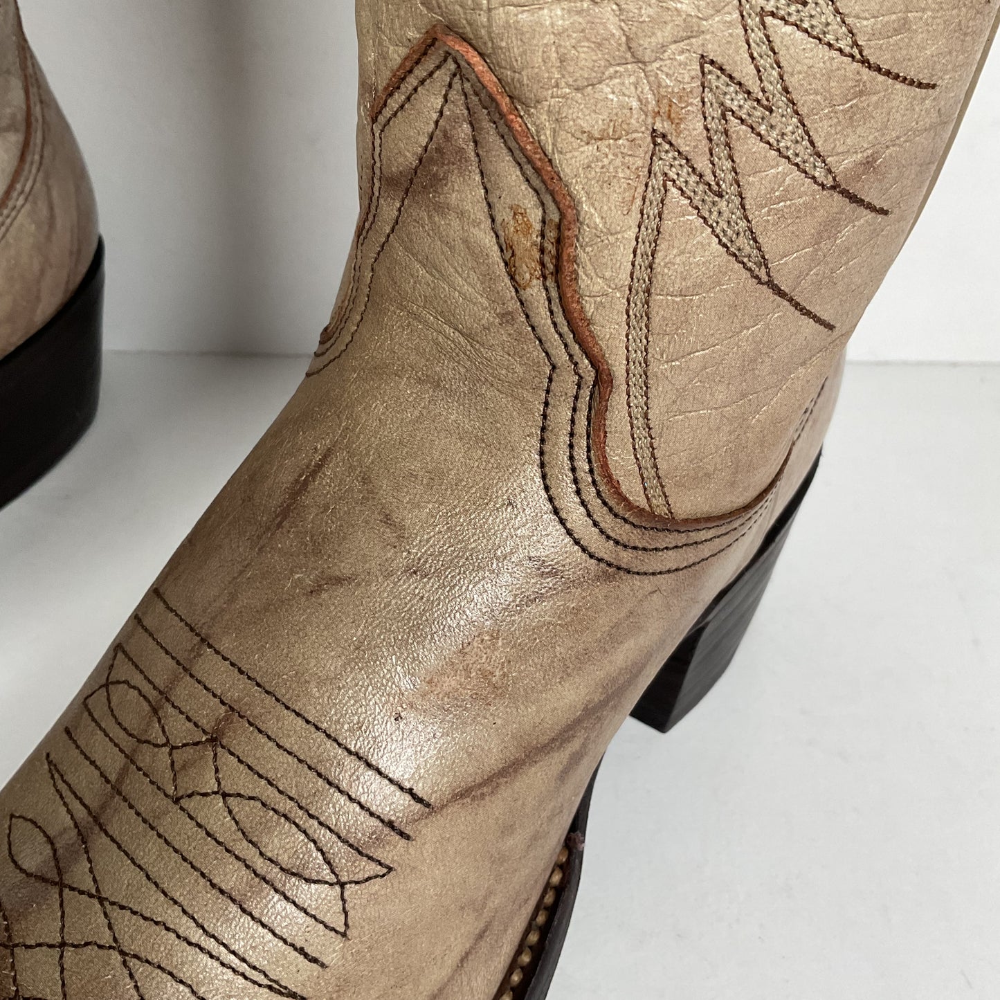 Vintage Nocona Cowgirl Boots | Marbled Grey | Men’s 6 | Women’s 7
