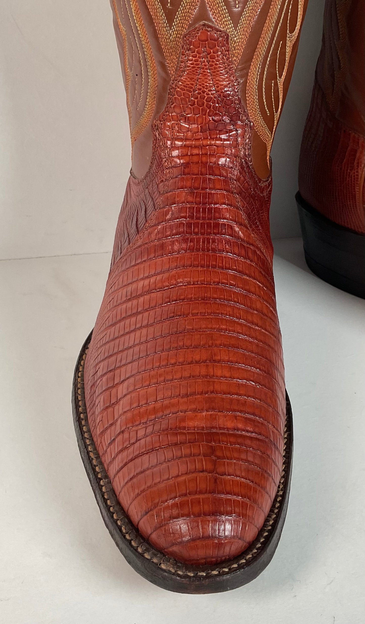 Vintage Tony Lama Teju Lizard Cowboy Boots | Gold Label | Men’s 11 D