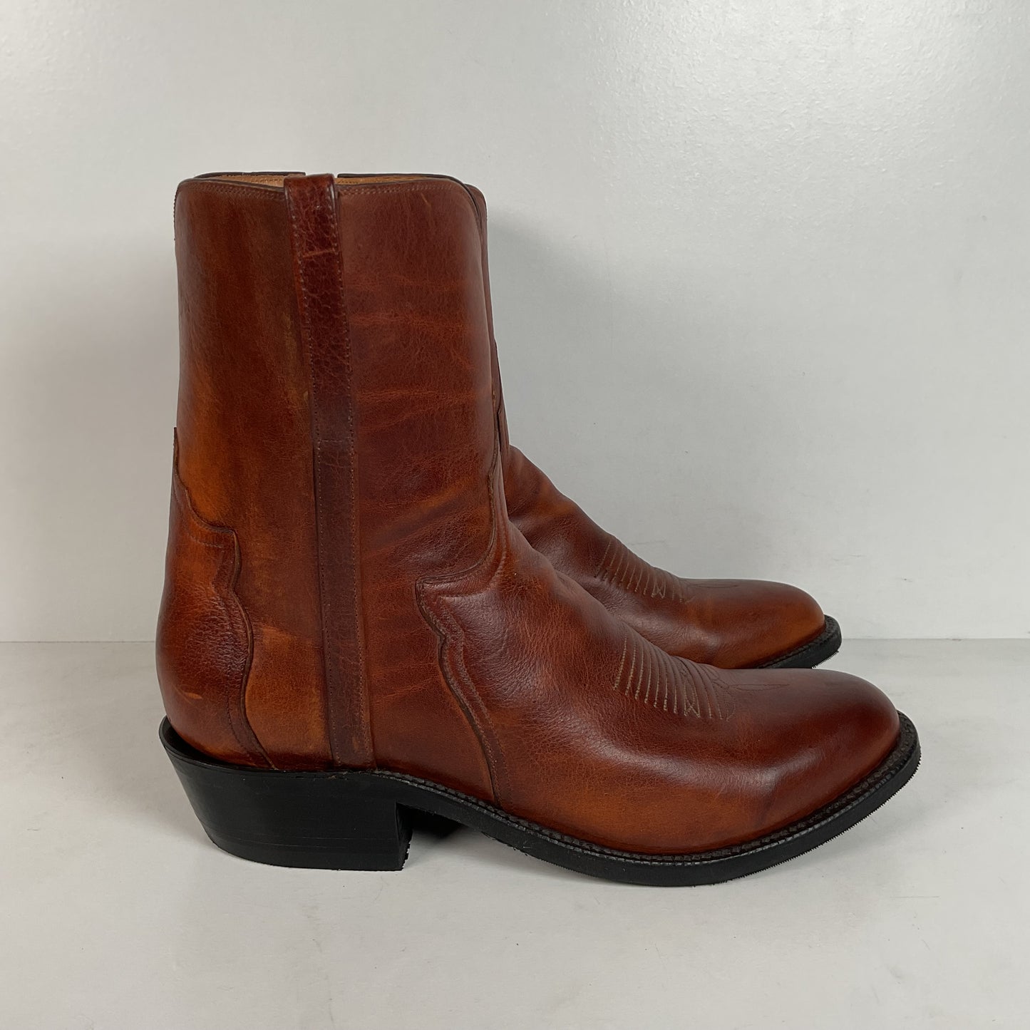 Lucchese Western Side Zip Boots | Ankle | Classics Handmade | 10.5 EE