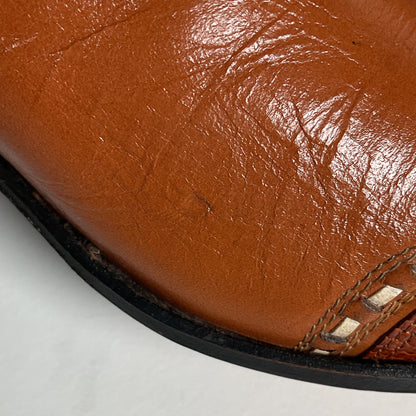 Vintage Tony Lama Maple Leaf Cowboy Boots | Lizard Tip | Narrow | Men’s 8 | Women’s 9