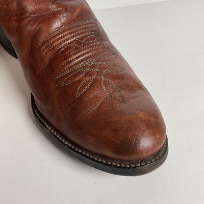 Vintage Tony Lama Buckaroo Boots | Chocolate Cow | Gold Label | 1970s | 11 D