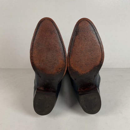 Vintage Nocona Deertan Cowboy Boots | USA Made | Blue | Men’s 6 B | Women’s 7