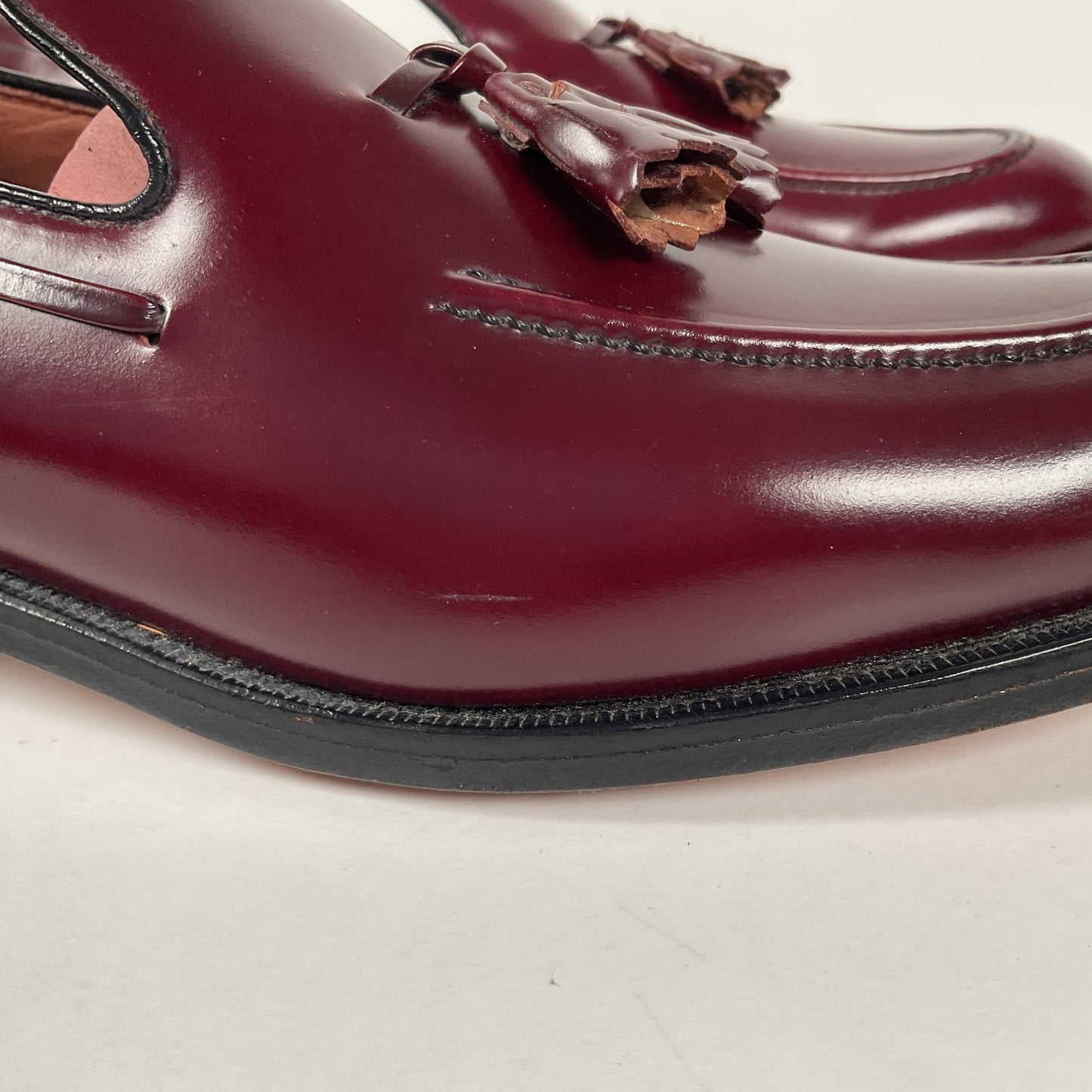 Vintage Allen Edmonds Saratoga Tassel Loafers | Burgundy Calf | Men’s 10 B
