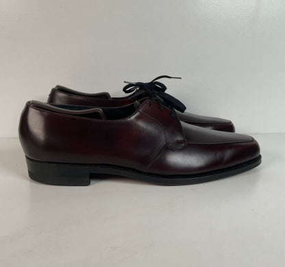 Vintage Florsheim Plain-Toe Derby Shoes | Burgundy Veal | 1970s | Men’s 13 B