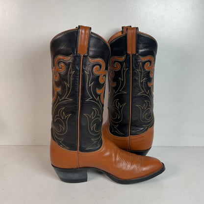 Vintage Tony Lama Longhorn Cowboy Boots | ￼Gold Label | Men’s 8.5 | Women’s 10