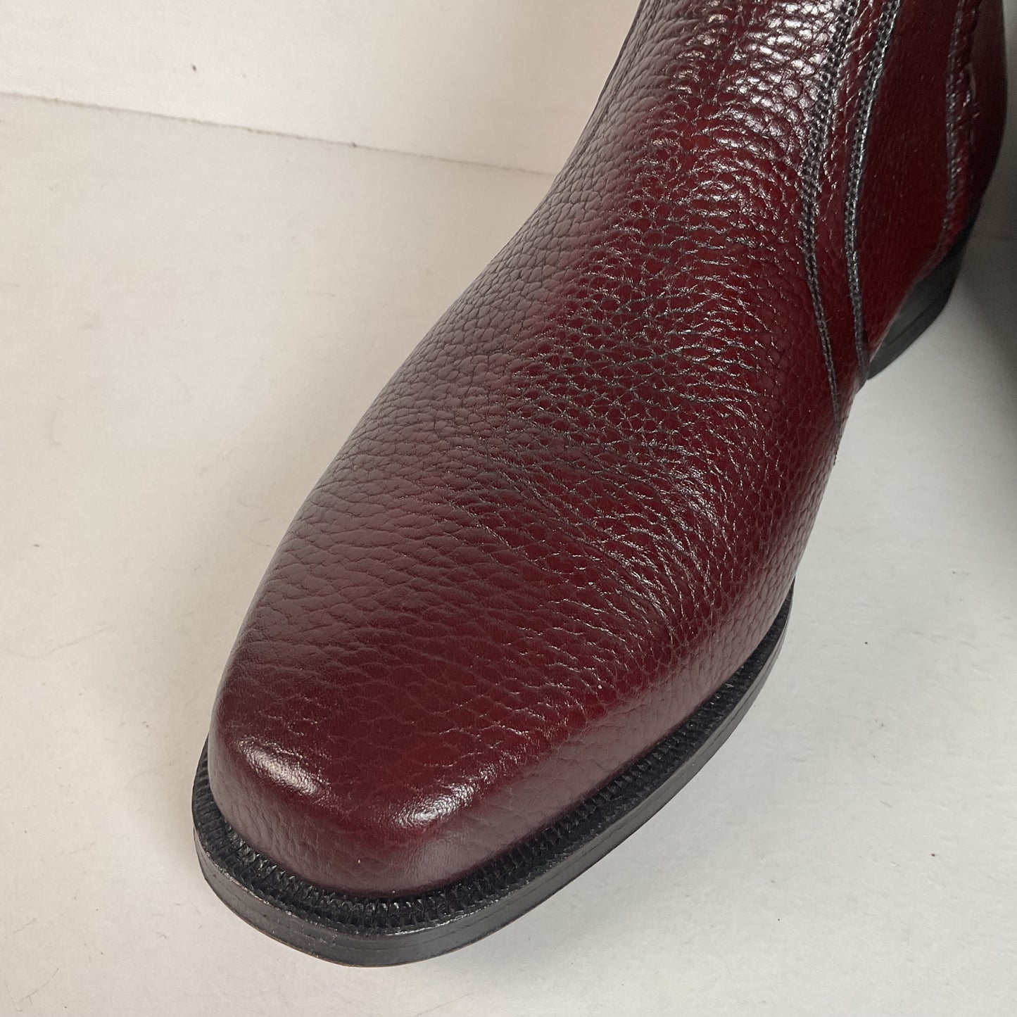 Vintage Florsheim Bullhide Zipper Boots 9.5 D Chelsea Style