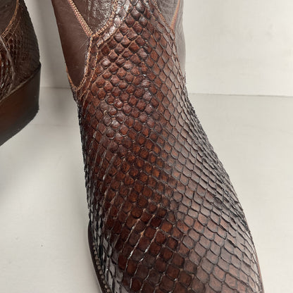 Vintage Anaconda Snakeskin Cowboy Boots | Exotic | Mex 29 | US 11