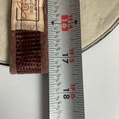 Vintage Larry Mahan Teju Lizard Cowgirl Boots | Pig Skin Suede Shaft | 6.5 B