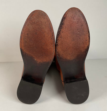 Lucchese 2000 Roper Boots | USA Made | Brown Calf | Men’s 9.5 D