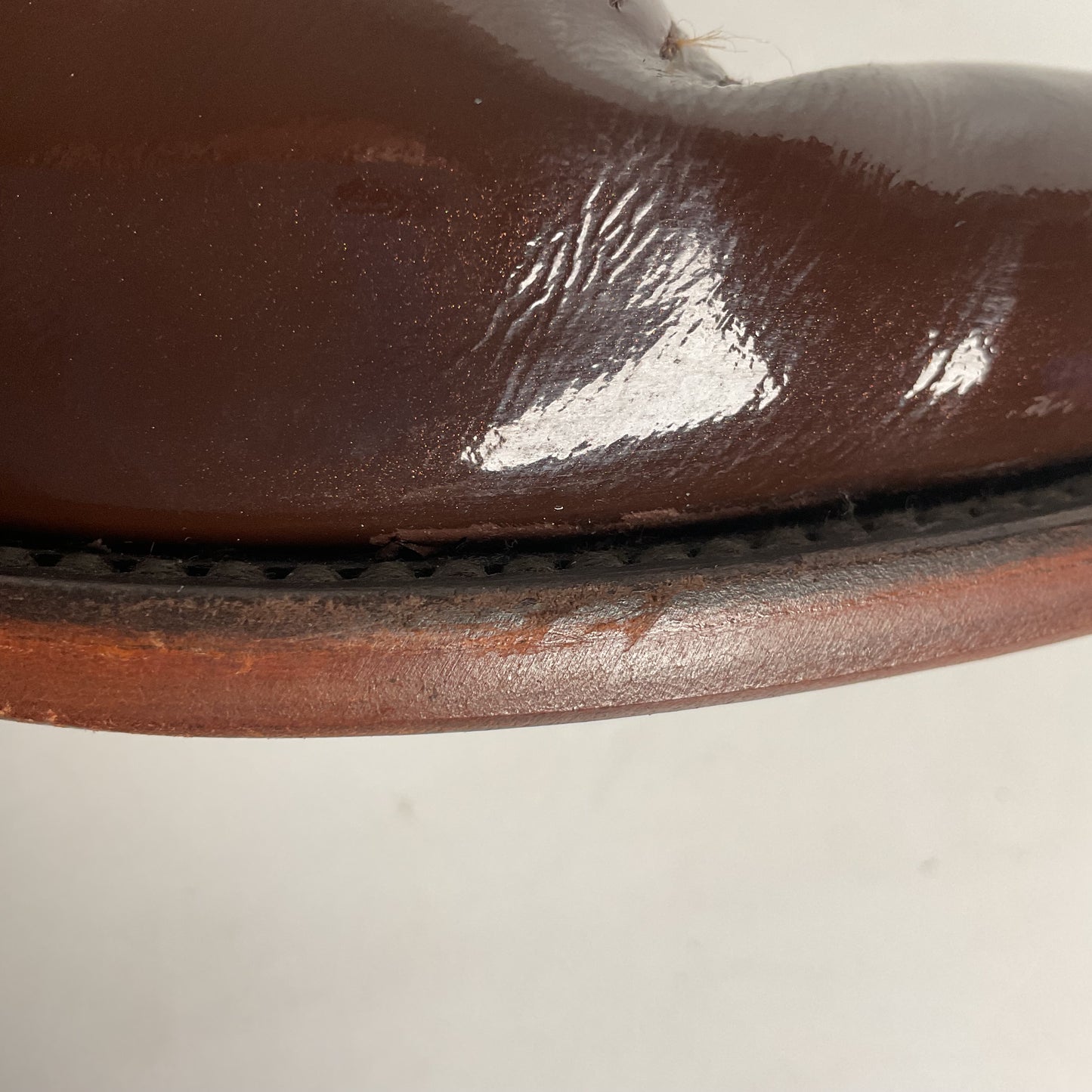 Lucchese Patent Leather Cowgirl Boots | Brown | Women’s 10