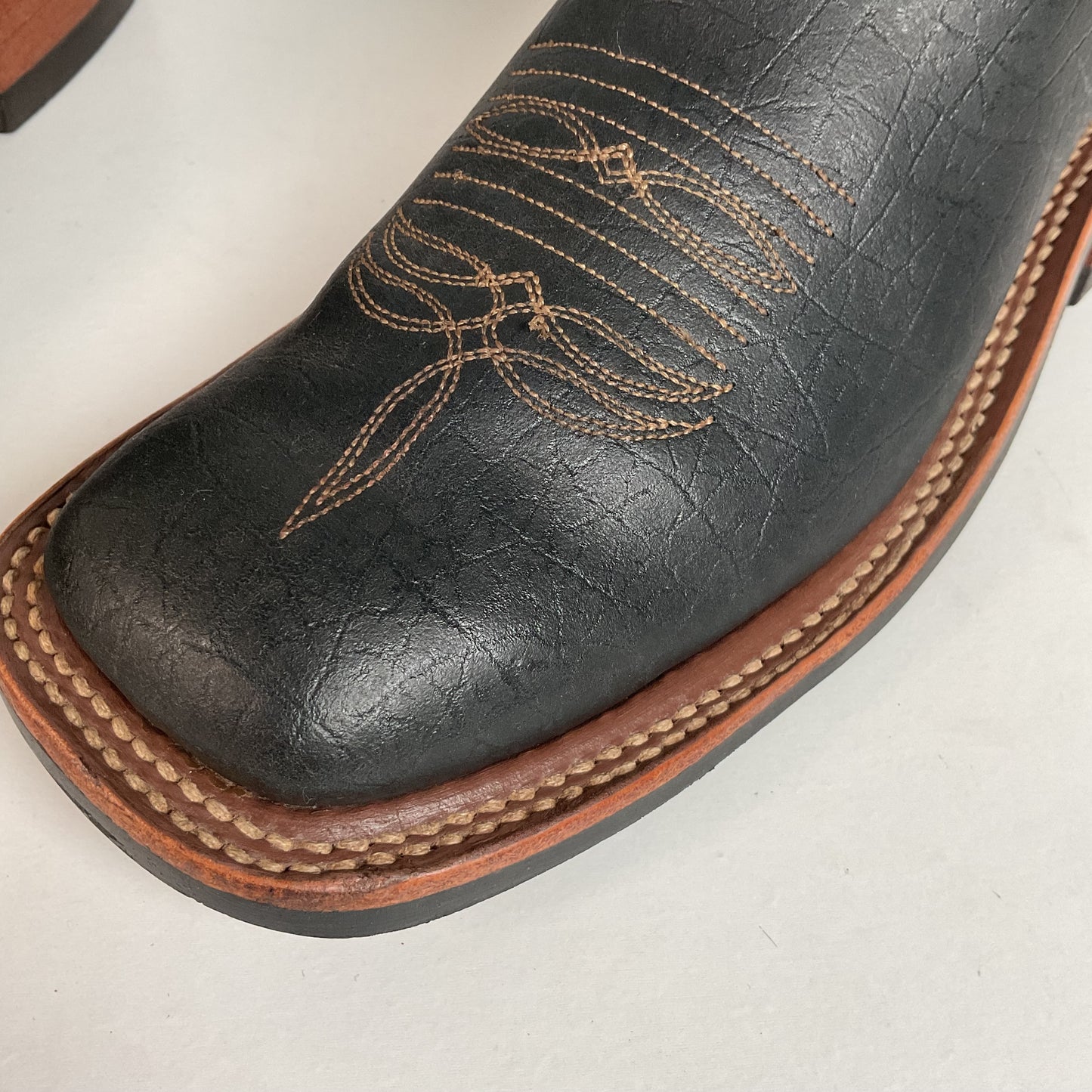 Anderson Bean Hippo Cowgirl Boots | Exotic | Aqua Green Shaft | Women’s 7 B