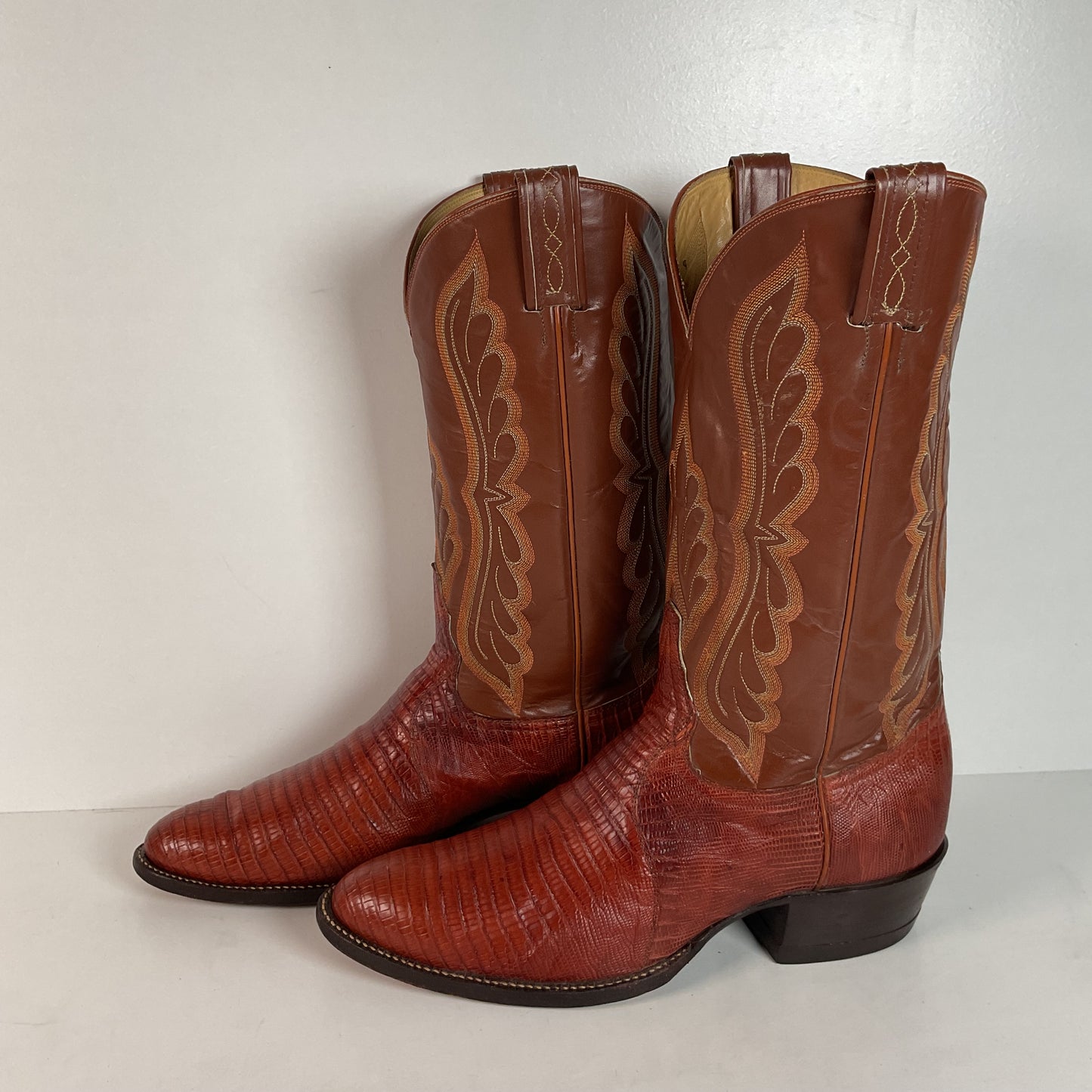 Vintage Tony Lama Teju Lizard Cowboy Boots | Gold Label | Men’s 11 D