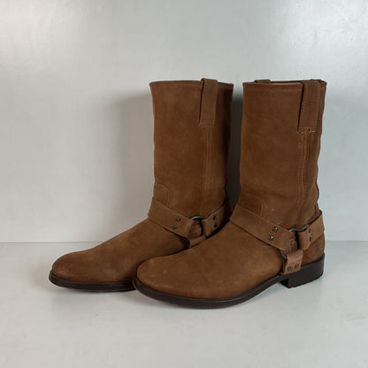 Frye Men’s Suede Engineer Harness Boots 10 D Brown