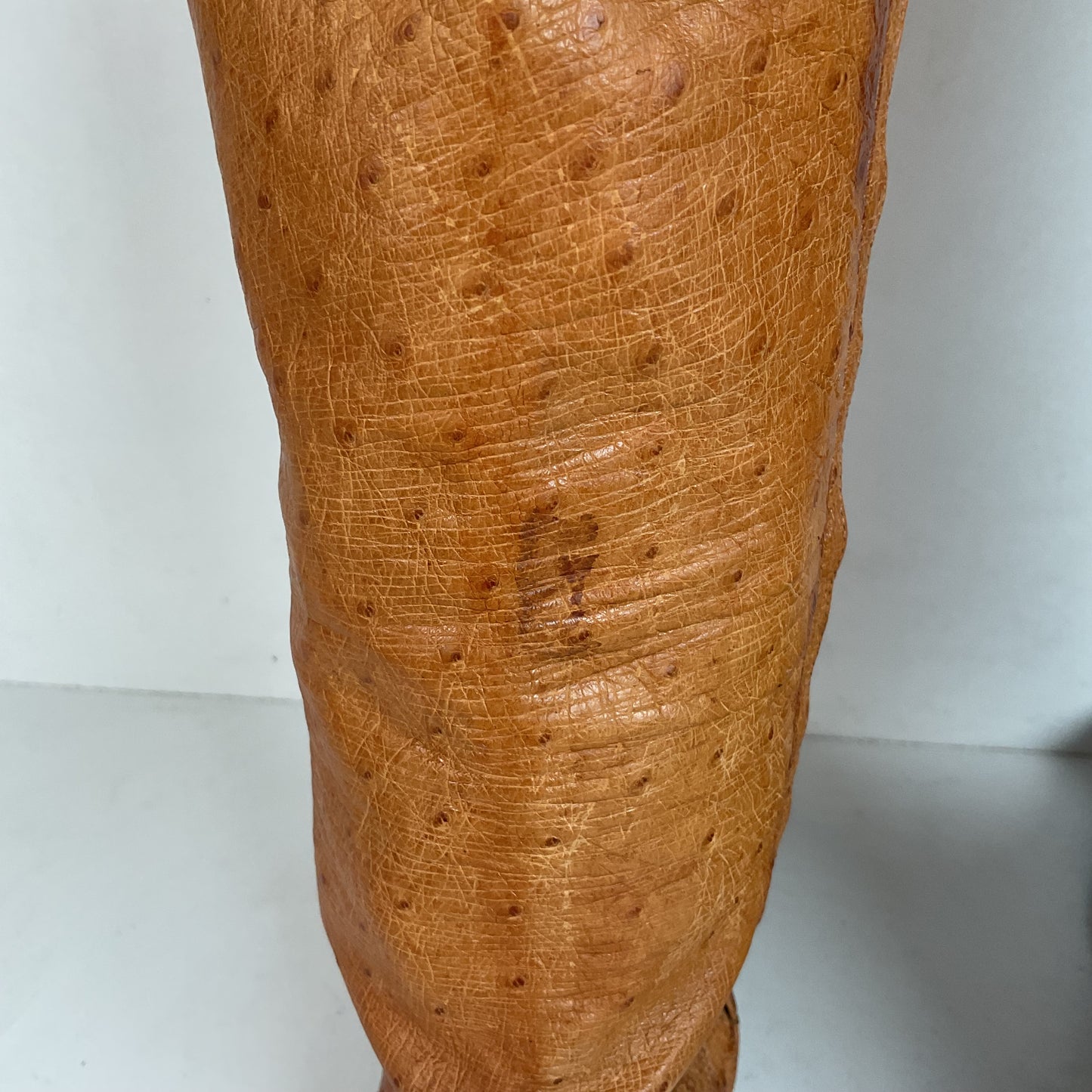 Custom Tall Ostrich Quill Riding Boots 7.5-8 Exotic Cowgirl