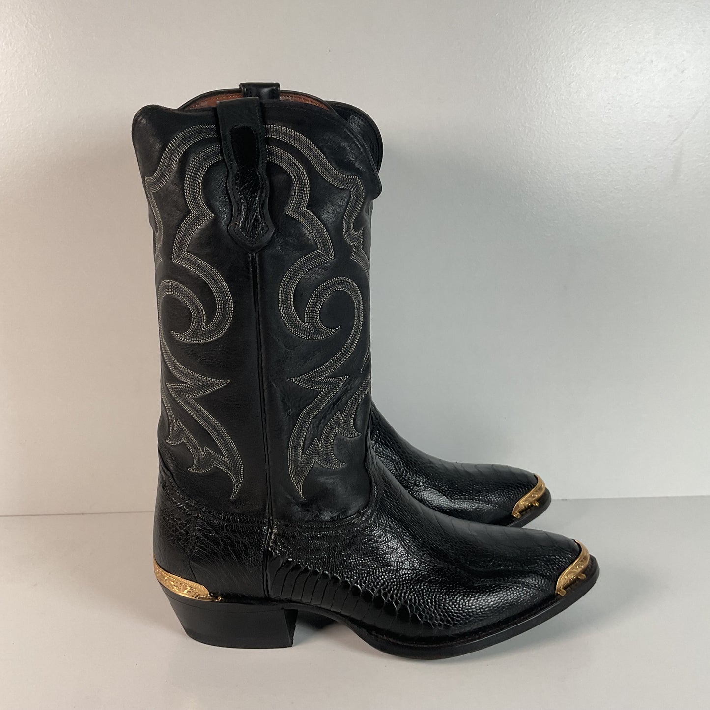 Vintage Nocona Ostrich Leg Cowboy Boots | Exotic | USA Made | 11 EE