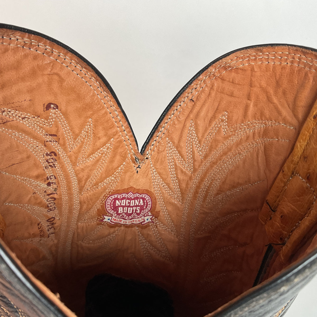 Vintage Nocona Wingtip Cowboy Boots | Exotic Ostrich Quill | Men’s 11 D