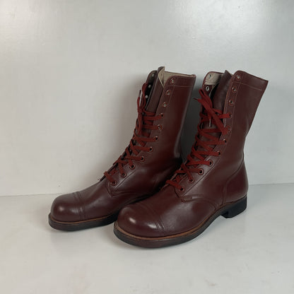 Vintage Vietnam War Brown Jump Boots 11 N (Narrow) Cap Toe Paratrooper