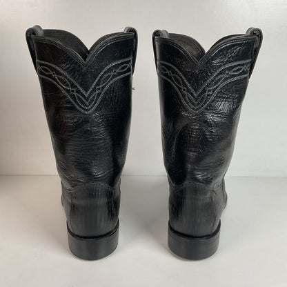 Justin Teju Lizard Cowboy Roper Boots 8 D USA Made
