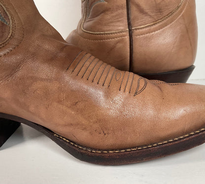 Vintage Tony Lama Gold Label Cowboy Boots | Marbled Leather | Men’s 8 D