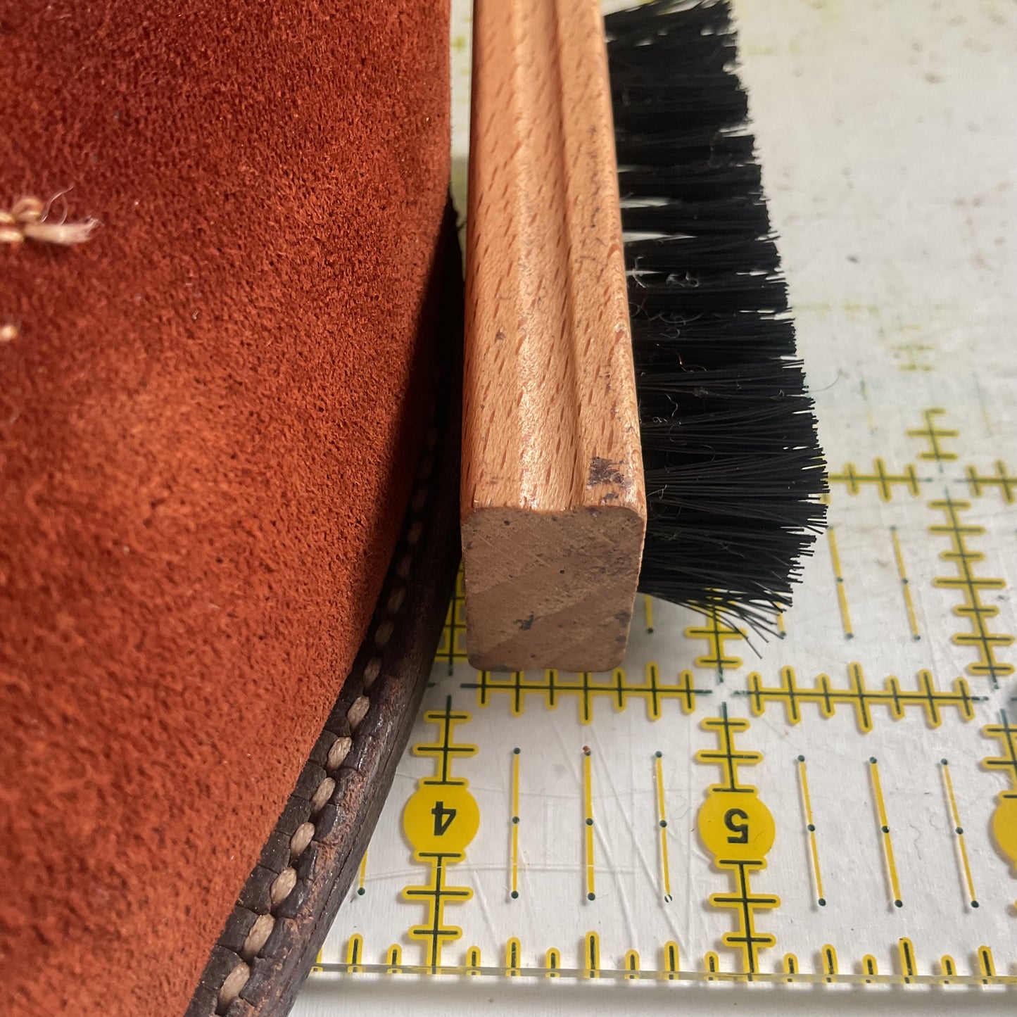 Vintage Tony Lama Pig Skin Suede Cowboy Boots 9 E Gold Label