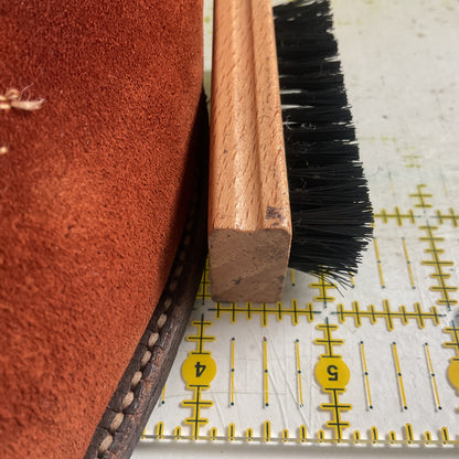 Vintage Tony Lama Pig Skin Suede Cowboy Boots 9 E Gold Label