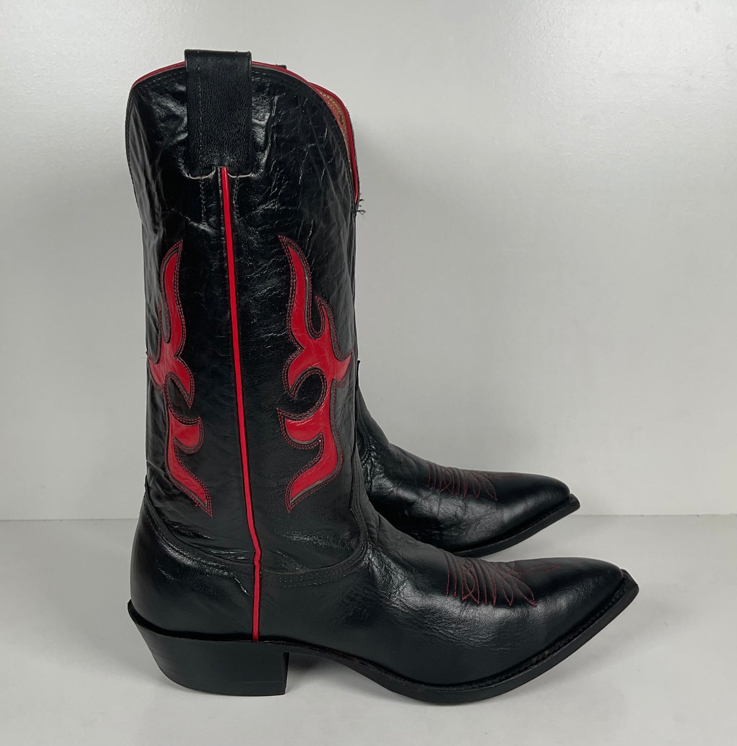 Vintage Nocona Cowboy Boots | Tooled Inlays | USA Made | Men’s 9 C