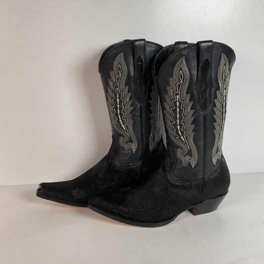 Pony Hair on Cowhide Cowgirl Boots | Black | Women’s 7.5