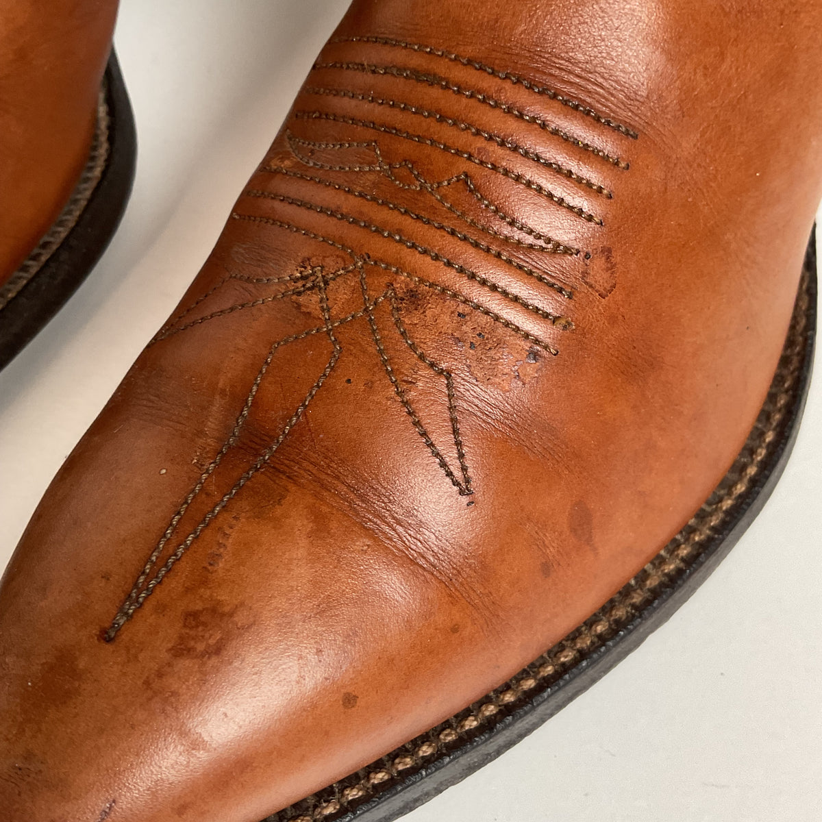 Vintage Justin Fort Worth Cowboy Boots | X Toe | White Label | Men’s 7 D