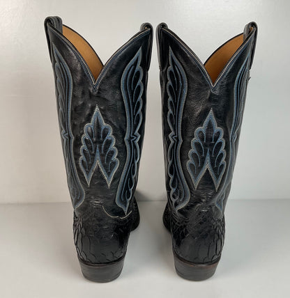 Vintage Tony Lama Boa Snakeskin Cowboy Boots | Gold Label | Men’s 9 D