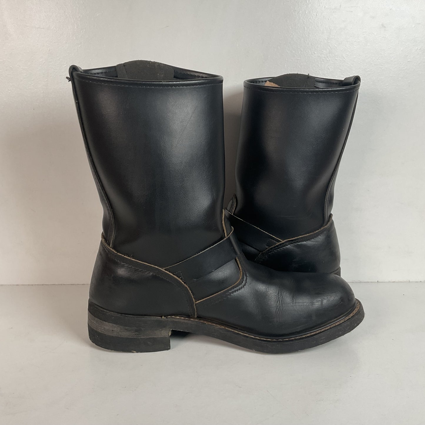 Vintage Heavy Duty Engineer Boots 7.5 USA Made Steel Toe Motorcycle