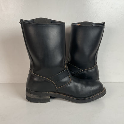 Vintage Heavy Duty Engineer Boots 7.5 USA Made Steel Toe Motorcycle