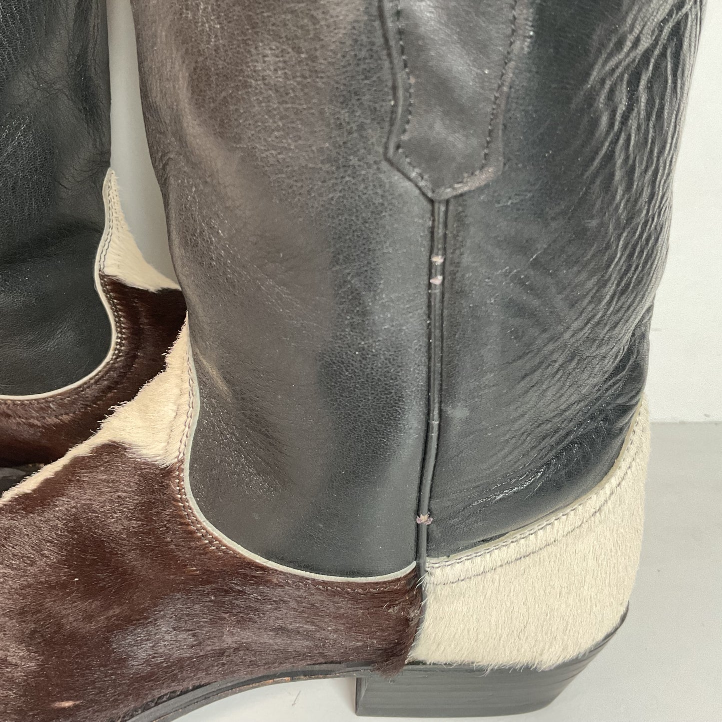 Dan Post Pony Hair On Cowhide Cowgirl Boots 7.5 M