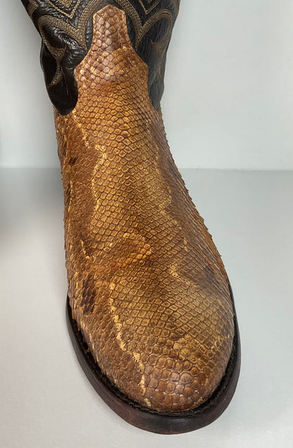 Vintage Tony Lama Boa Snake Cowboy Boots | Exotic | USA Made | Men’s 12 D