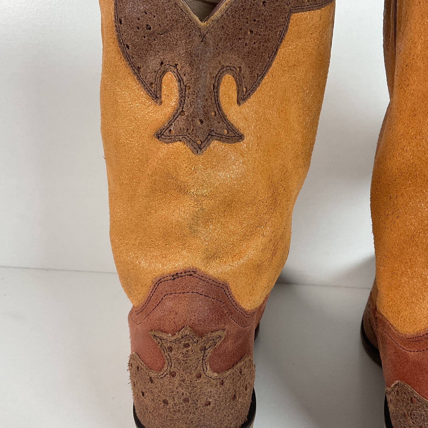 Justin Vintage Collection Cowgirl Boots | Crackle Suede | Retro | Women’s 10 B