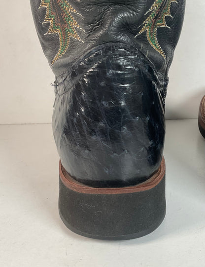Tony Lama Ostrich Roper Boots | Crepe Sole | USA Made | Men’s 10 D