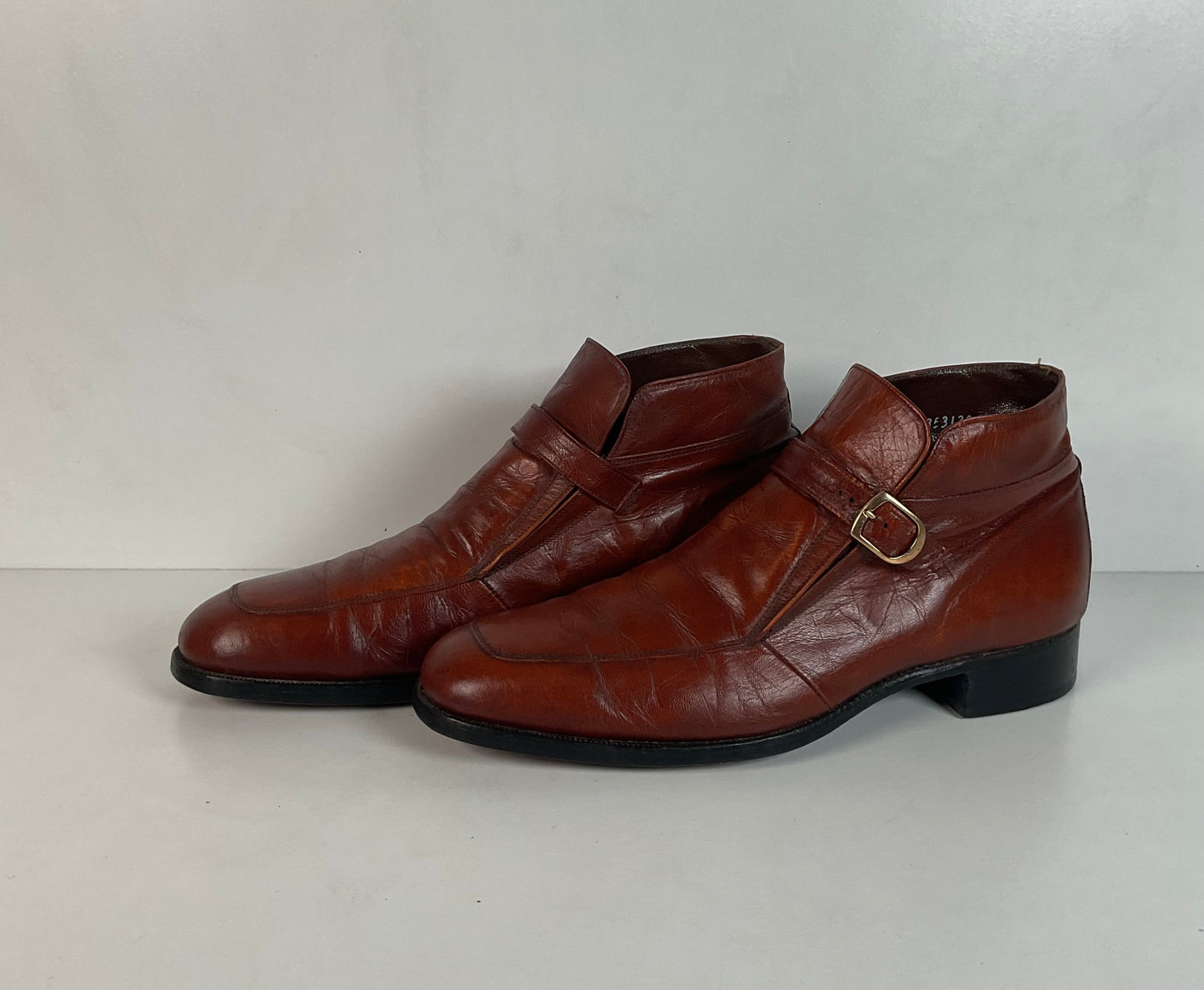 Vintage Florsheim Imperial Guardsman Chukka Boots 9.5 C 70s Monk Strap