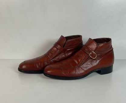 Vintage Florsheim Imperial Guardsman Chukka Boots 9.5 C 70s Monk Strap