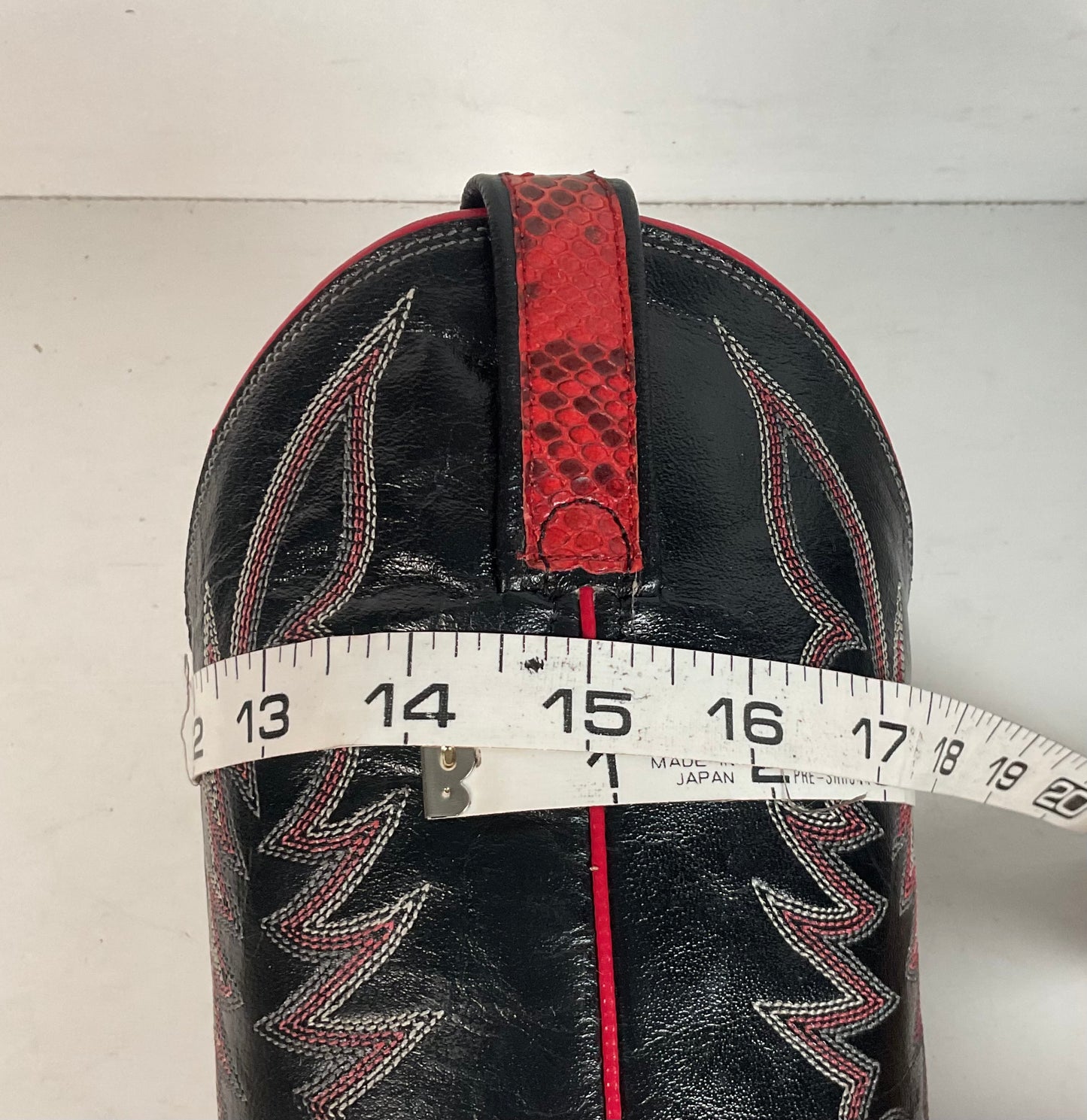 Vintage Dan Post Red Python Snakeskin Cowgirl Boots 7 M USA Made