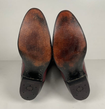 Vintage Larry Mahan Oxblood Cowboy Boots | Soft Buckskin | Men’s 10.5 EE