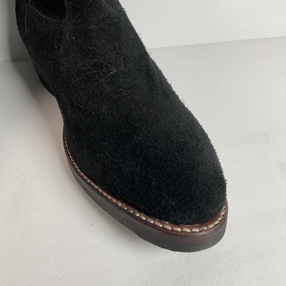 Santa Rosa Brand Cowboy Boots | Rough Out Suede | Midnight Black | Men’s 11.5