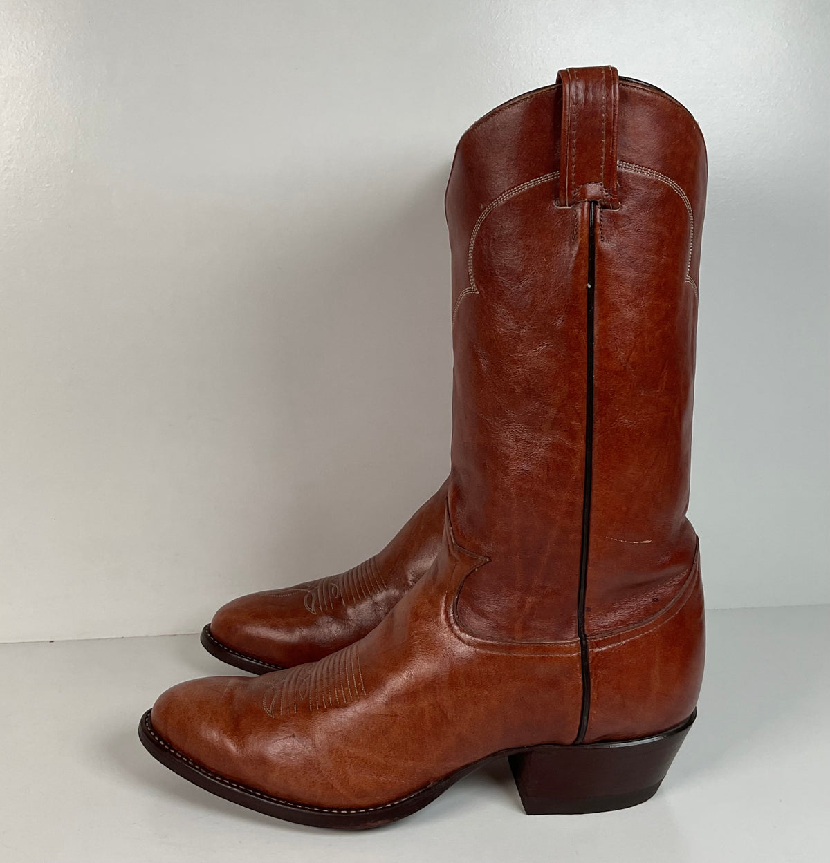 Vintage Tony Lama Chocolate Cow Cowboy Boots | Gold Label | Men’s 11 D