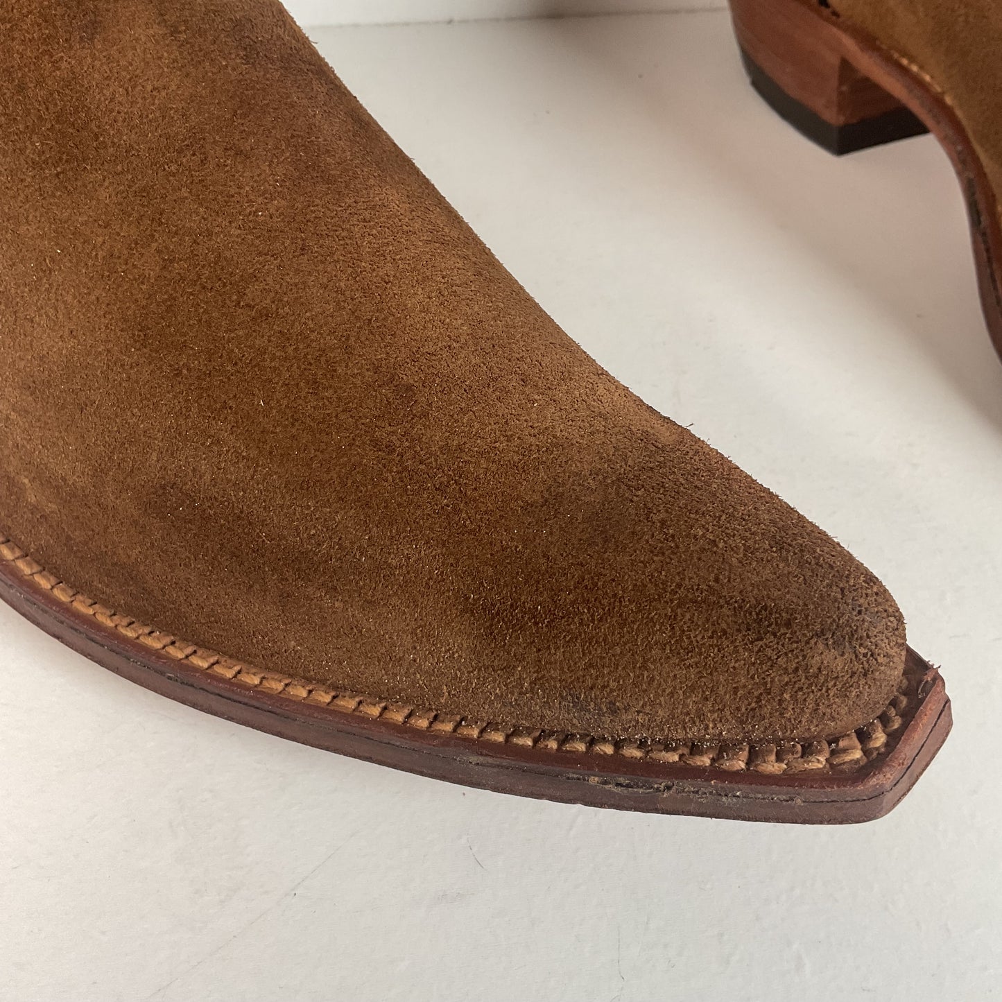 1960s Rodeo Suede Cowboy Boots 11.5 D Rough Out USA Made