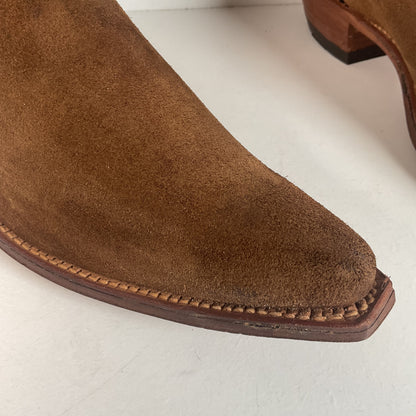 1960s Rodeo Suede Cowboy Boots 11.5 D Rough Out USA Made