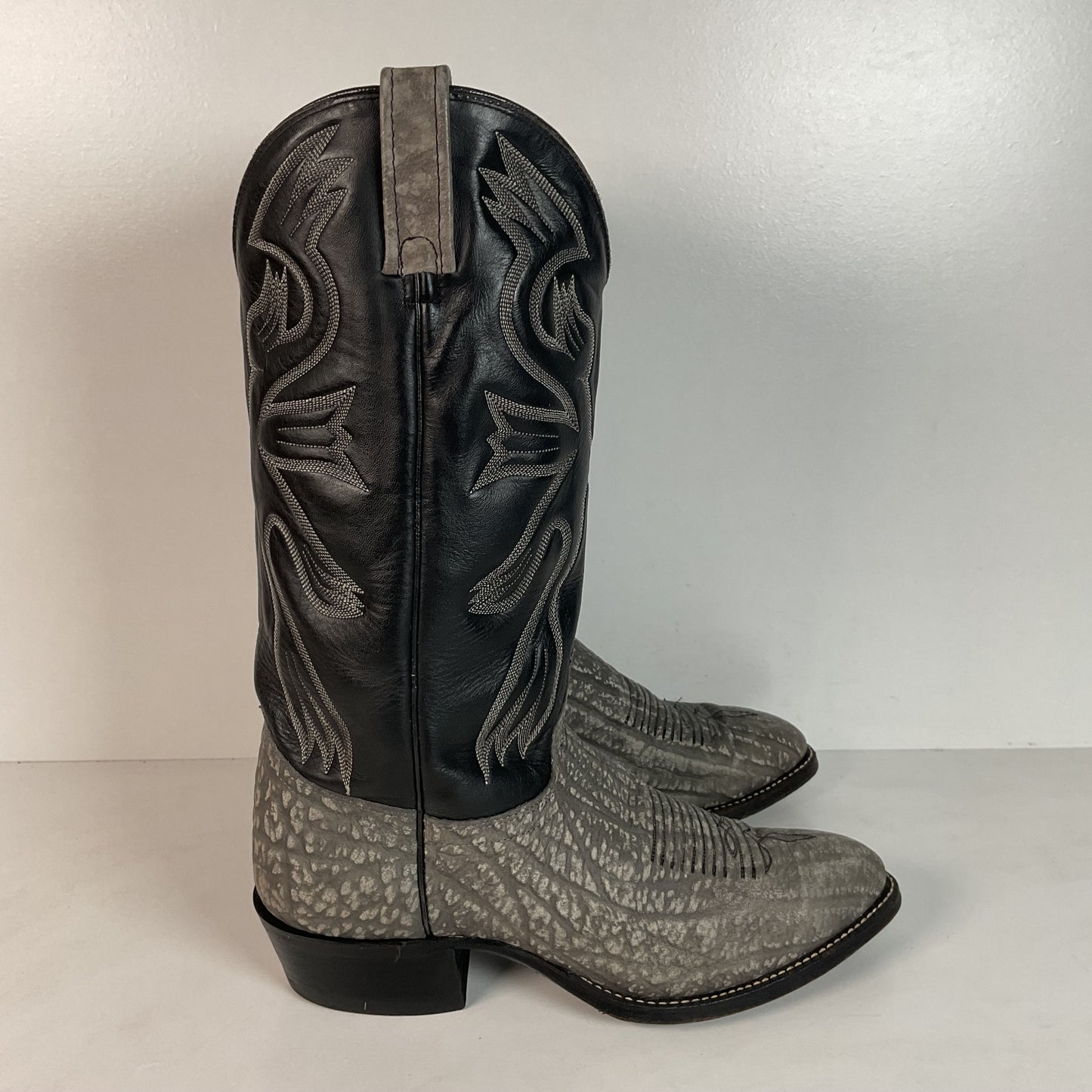 Vintage J. Chisholm Sueded Cowboy Boots | USA Made | 10 EE