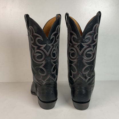 Vintage Nocona Teju Lizard Cowboy Boots 11 B USA Made
