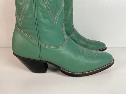 Chris Romero Tall Cowgirl Boots | Sea Foam Green | 6 M