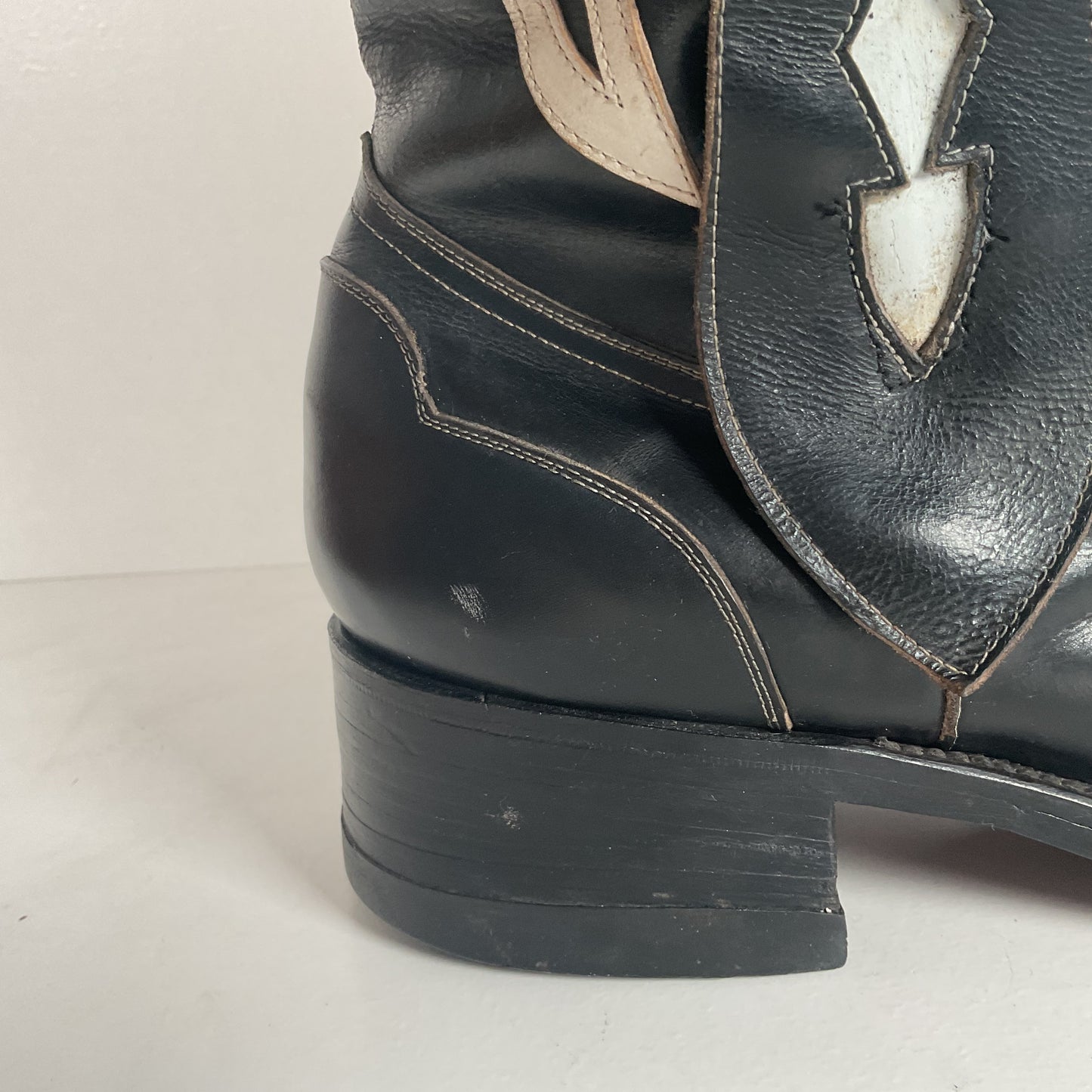 Vintage Thunderbird Cowboy Boots | Tooled Inlays | Mule Ear | 1960s | Men’s 9