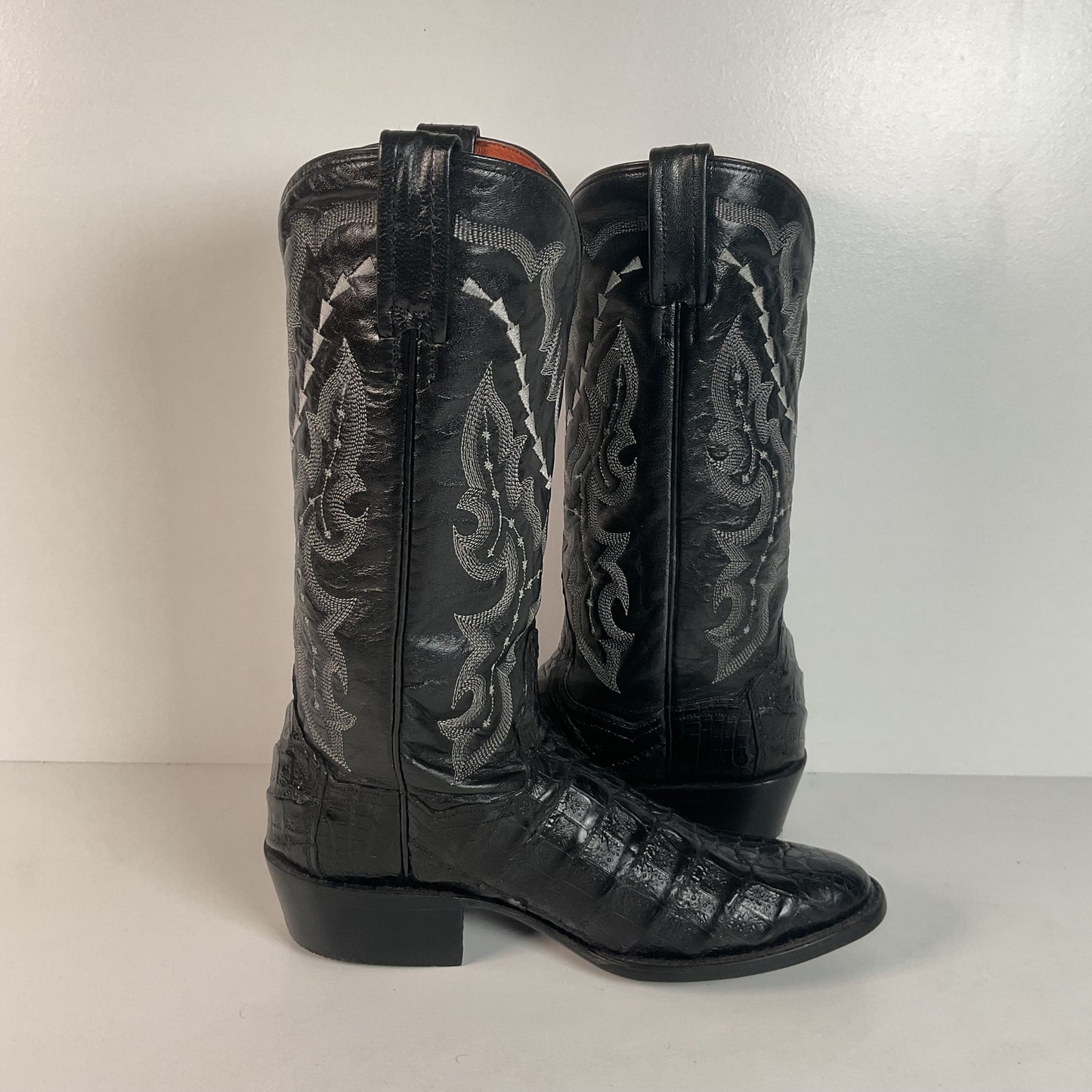Dan Post Caiman Crocodile Cowboy Boots | Exotic | Blac | Men’s 7.5 D